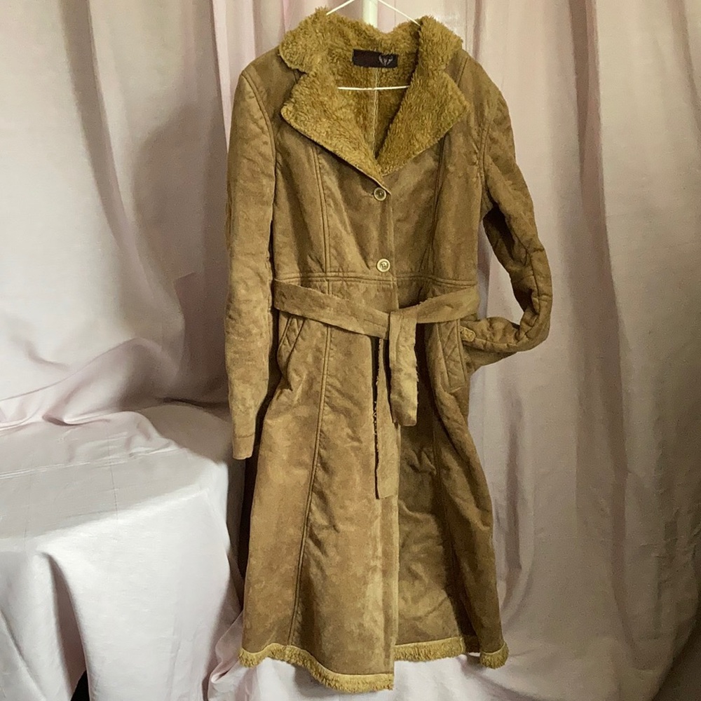 Bellino Faux Suede and Vegan Fleece Coat